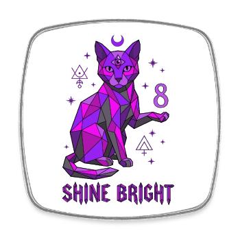 8e anniversaire Chat Mystique - Magnet carré - blanc - Devant