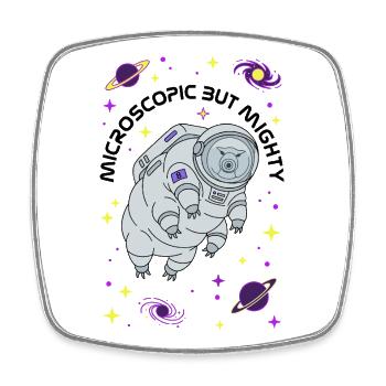 Microscopic But Mighty 8th Birthday Tardigrade - Square fridge magnet - white - Front