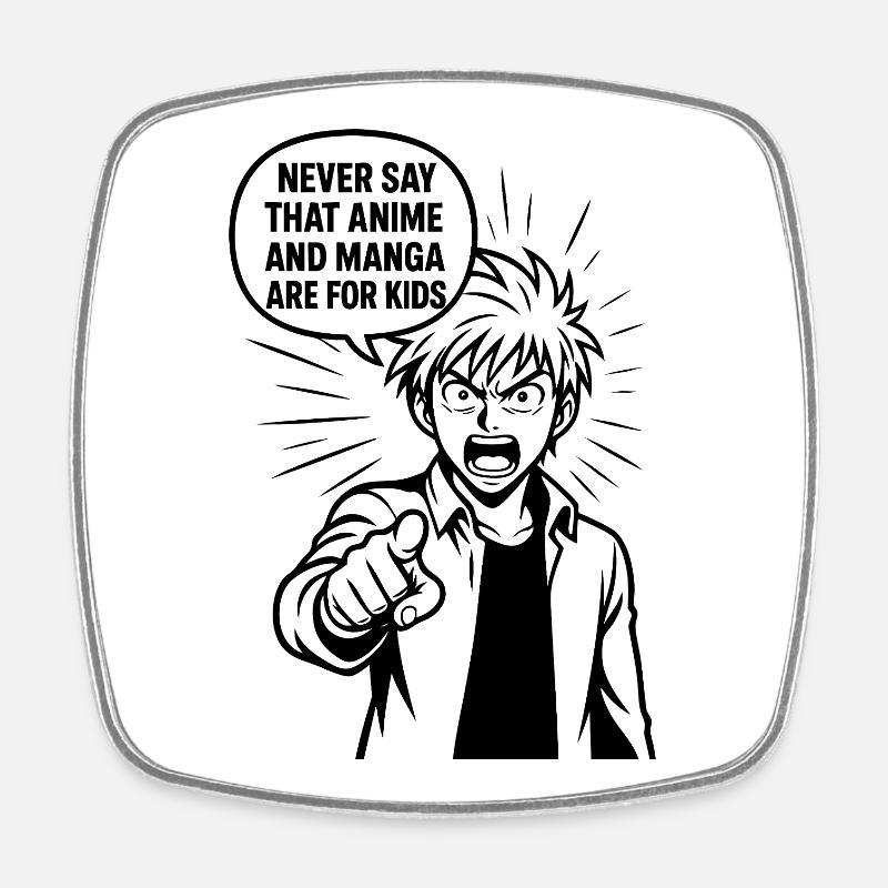 Anime Manga Otaku - Square fridge magnet - white