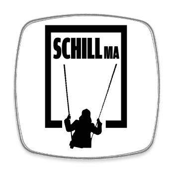 SchillMa - Magnet carré - blanc - Devant
