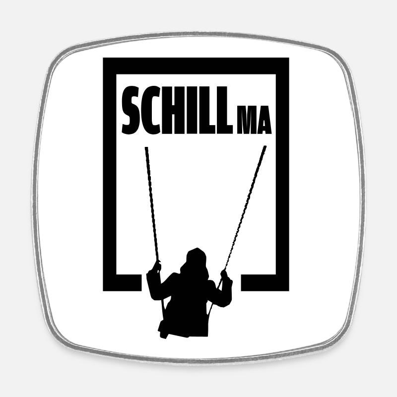 SchillMa - Viereckiger Kühlschrankmagnet - Weiß