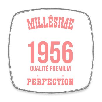 1956 – Außergewöhnlicher Jahrgang – Premiumqualität - Viereckiger Kühlschrankmagnet - Weiß - Vorne