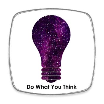 Do what you think - Square fridge magnet - white - Front