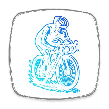 Roadbike Fokus pur - Viereckiger Kühlschrankmagnet - Weiß - Vorne