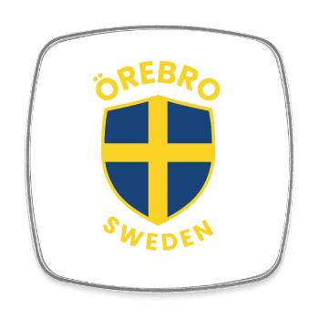 Örebro Sköld Sweden - Square fridge magnet - white - Front