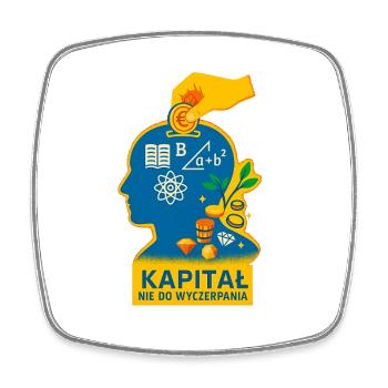 INEXHAUSTIBLE CAPITAL - Square fridge magnet - white - Front