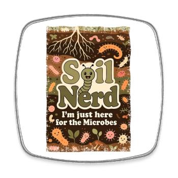 Bio Bärtner Self-Sufficiency Ecological Farmer Gar - Square fridge magnet - white - Front