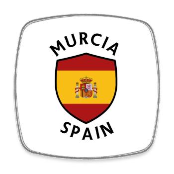 Murcia Shield in Spanish Flag - Square fridge magnet - white - Front