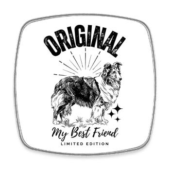 Chien Original Mon Meilleur Ami - Magnet carré - blanc - Devant