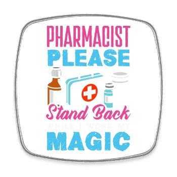 Apotheker Pharmazeutisch-technischer - Viereckiger Kühlschrankmagnet - Weiß - Vorne