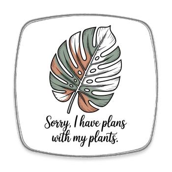 Funny Plant Parent - Monstera Botanical Garden - Square fridge magnet - white - Front