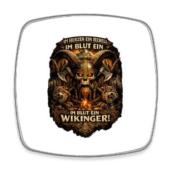 Cœur de feu rebelle viking - Magnet carré - blanc - Devant