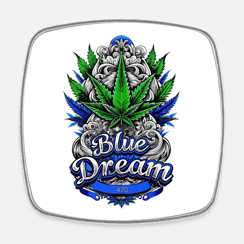 Blue Dream - Square fridge magnet - white