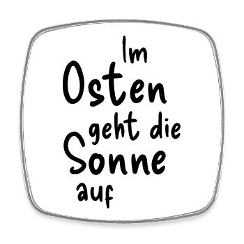 Sonne im Osten - Viereckiger Kühlschrankmagnet - Weiß - Vorne