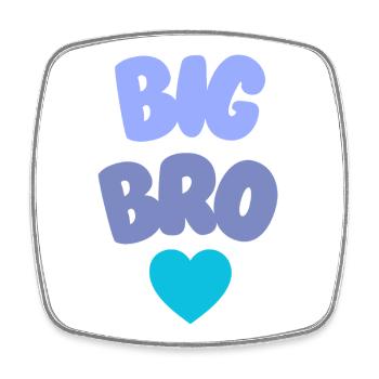 Big Bro Love Geschwister - Viereckiger Kühlschrankmagnet - Weiß - Vorne