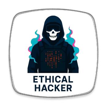 Ethical Hacker - Cybersecurity - Square fridge magnet - white - Front