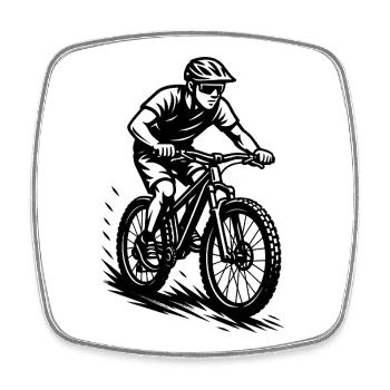 Illustrations de VTT pour votre tenue - Magnet carré - blanc - Devant