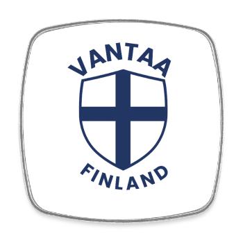 Vantaa Shield of Finland - Square fridge magnet - white - Front