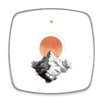 Sunrise over Bergring - Square fridge magnet - white - Front
