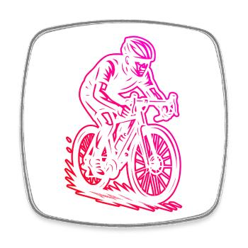 Tolles Rennrad Geschenk für Rennrad - Viereckiger Kühlschrankmagnet - Weiß - Vorne