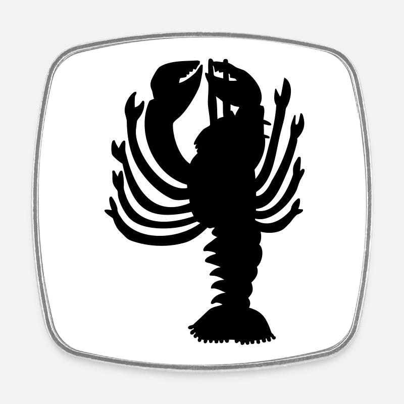 lobster - Square fridge magnet - white