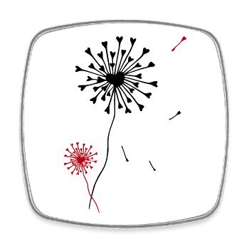 Lora-LOVE Pusti - L’Original par heavenlygoods - Magnet carré - blanc - Devant