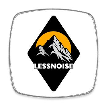 Less_Noise - Viereckiger Kühlschrankmagnet - Weiß - Vorne