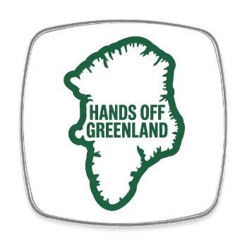 Pas touches au Groenland ! - Groenland / Grønland - Magnet carré - blanc - Devant