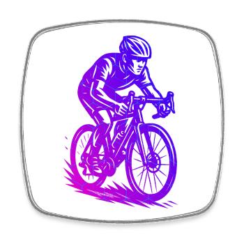 Œuvres propres de vélo de route pour vélo de route - Magnet carré - blanc - Devant