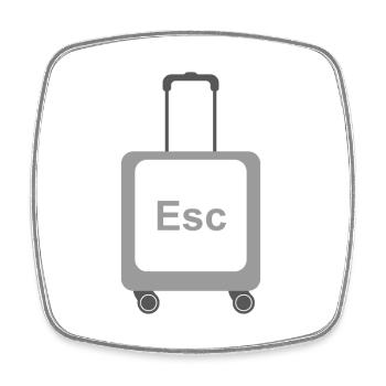 Escape-Modus – ESC-Taste - Viereckiger Kühlschrankmagnet - Weiß - Vorne