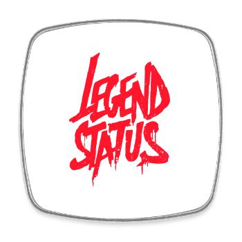 Legend Status Graffiti - Viereckiger Kühlschrankmagnet - Weiß - Vorne