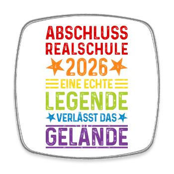 Graduation 2026 Realschule - Square fridge magnet - white - Front