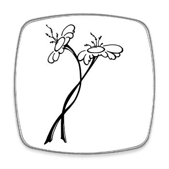 MargeritenLIEBE l'original par heavenlygoods - Magnet carré - blanc - Devant