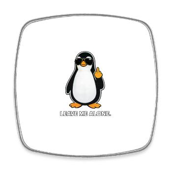 Meme du Nihilisme du Pingouin en Lunettes de Soleil - Magnet carré - blanc - Devant