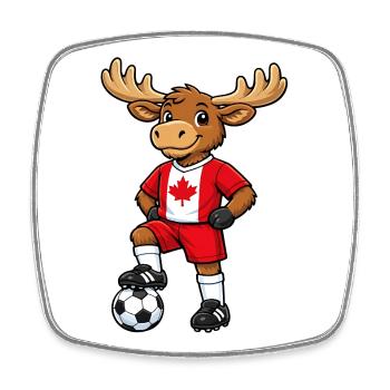 Champion des Moose Canada Fan Drapeau canadien - Magnet carré - blanc - Devant