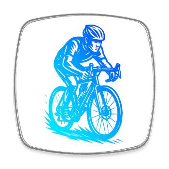 Road Bike Love Clear Look for Road Bike - Square fridge magnet - white - Front