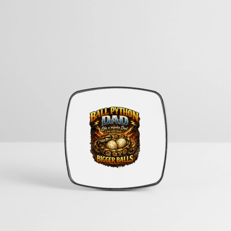Python roi python Papa Œufs plus gros propriétaire de roi python Magnet carré