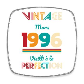 Anniversaire 30 ans - Vintage - Mars 1996 - Magnet carré - blanc - Devant