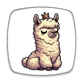 alpaca llama owner alpaca llamas llamas llamas - Square fridge magnet - white - Front