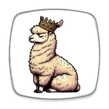 alpaca llama owner alpaca llamas llamas llamas - Square fridge magnet - white - Front