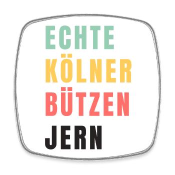 Echte Kölner bützen jern Karneval - Magnet carré - blanc - Devant