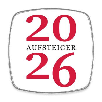 Aufsteiger 2026 Aufstieg - Viereckiger Kühlschrankmagnet - Weiß - Vorne