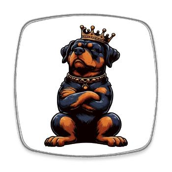 Rottweiler Propriétaire de Rottweiler Lovers - Magnet carré - blanc - Devant