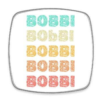 Name Bobbi - Square fridge magnet - white - Front