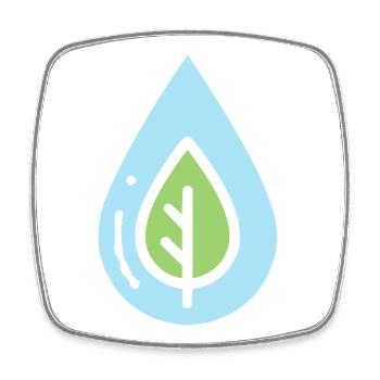 Eco Drop Nature Conservation - Square fridge magnet - white - Front