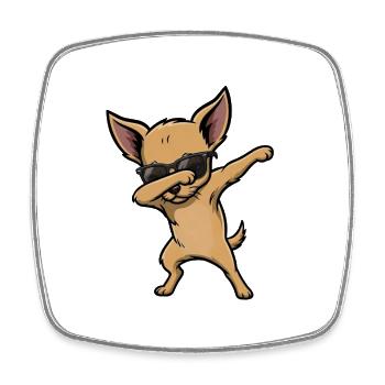 Dab du Chihuahua - Magnet carré - blanc - Devant