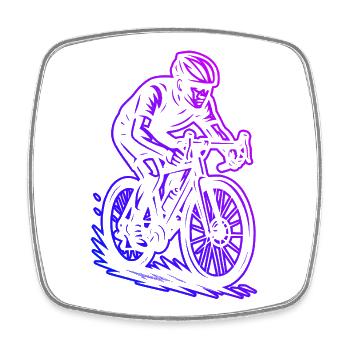 Ich liebe Roadbike cooles Motiv für Rennrad - Viereckiger Kühlschrankmagnet - Weiß - Vorne