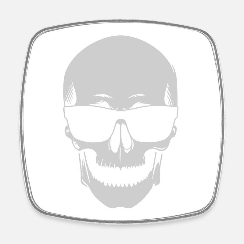 Sunglasses Skeleton Noir - Square fridge magnet - white