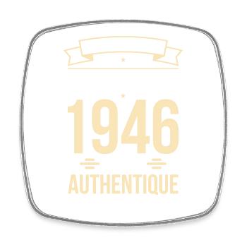 80th Anniversary - Original - March 1946 - Square fridge magnet - white - Front