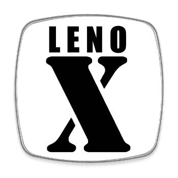 Lenox – First Name Design | Minimal Typography - Viereckiger Kühlschrankmagnet - Weiß - Vorne
